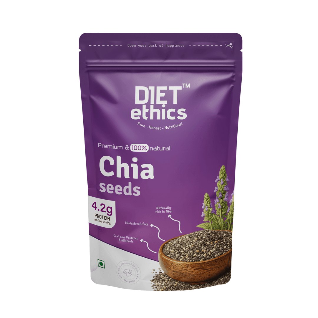 Diet Ethics Premium Chia Seeds 200g – Omega-3 rich superfood for daily hydration