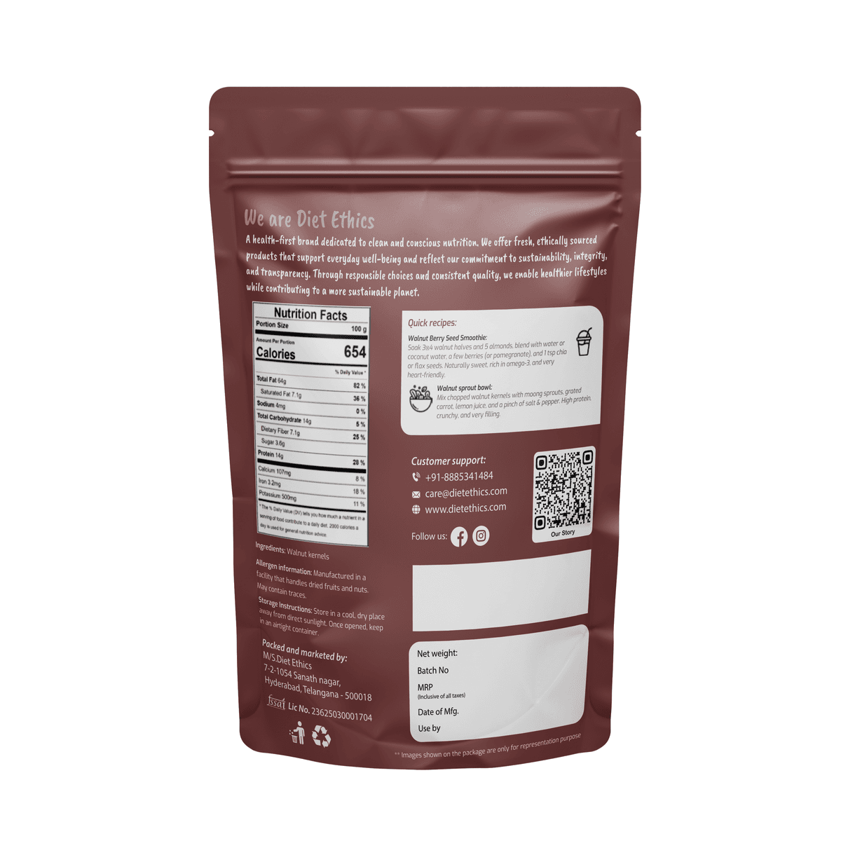Premium Chilean walnut kernels with natural appearance and quality