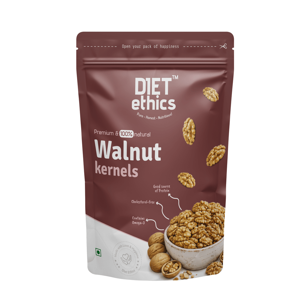 Chilean Walnut Kernels 200g premium dry fruit pack