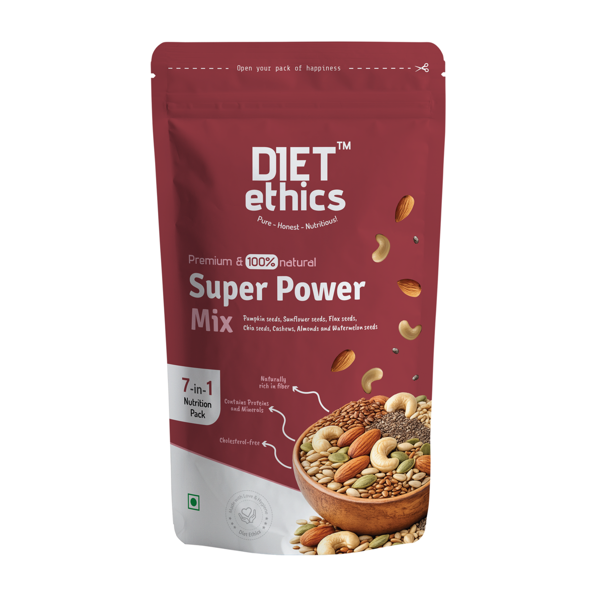 Diet Ethics Superpower Trail Mix 300g – Multi-nutrient balanced snack blend